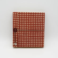 Load image into Gallery viewer, Red Hand-block Printed Double Bound Upcycled Diary
