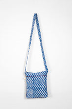 Load image into Gallery viewer, Blue Hand block Printed Travel Sling Bag
