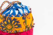 Load image into Gallery viewer, Hand-block Printed Upcycled Gudari Pouch
