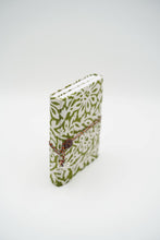 Load image into Gallery viewer, Green Hand-block Printed Double Bound Upcycled Diary

