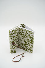 Load image into Gallery viewer, Green Hand-block Printed Double Bound Upcycled Diary
